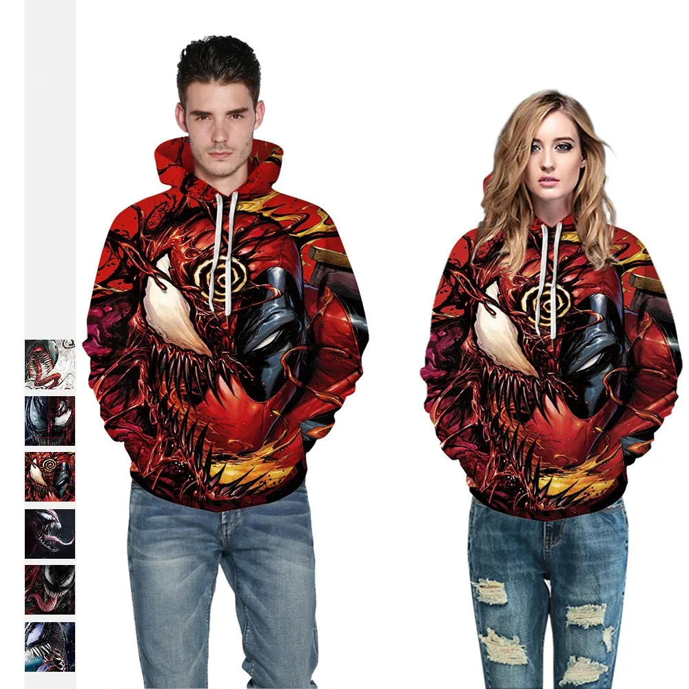2021 Autumn New Product Fashion Couple Sweater High Street Casual Venom 3d Printing Loose Long Sleeve Pullover Baseball Uniform
2021 Autumn New Product Fashion Couple Sweater High Street Casual Venom 3d Printing Loose Long Sleeve Pullover Baseball Uniform