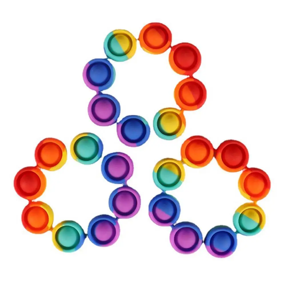 It Fidget Toys Rainbow Bubble Bracelet Children's Squeeze Vent Toy Decompression Release Pressure Anti-compression
It Fidget Toys Rainbow Bubble Bracelet Children's Squeeze Vent Toy Decompression Release Pressure Anti-compression