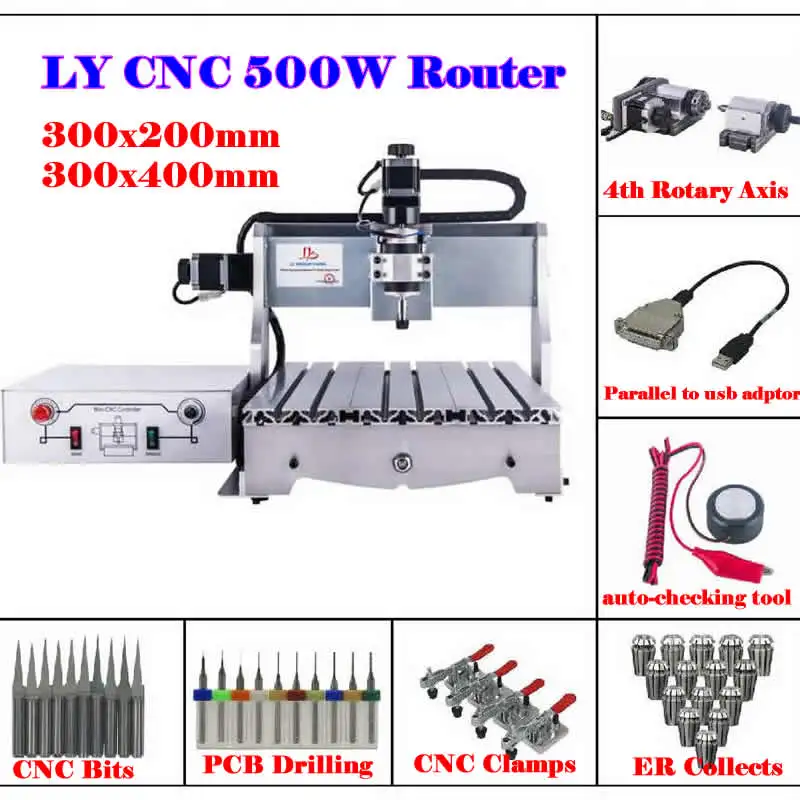 Diy Mini CNC 3040 4-осевой деревянный PCB Маршрутизатор 500 Вт USB интерфейс 3020 алюминиевый гравировальный фрезерный станок с автоматическим фрезерным ... 
Diy Mini CNC 3040 4-осевой деревянный PCB Маршрутизатор 500 Вт USB интерфейс 3020 алюминиевый гравировальный фрезерный станок с автоматическим фрезерным ...
