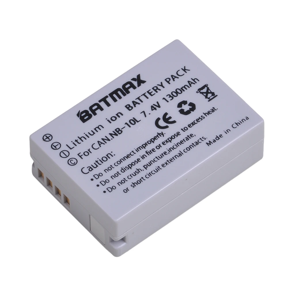 Batmax 1pc NB-10L NB10L NB 10L Camera Battery for CANON PowerShot SX40 HS SX40HS SX50 SX50HS G1 X G1X G15 G16 SX60 G3X | Электроника