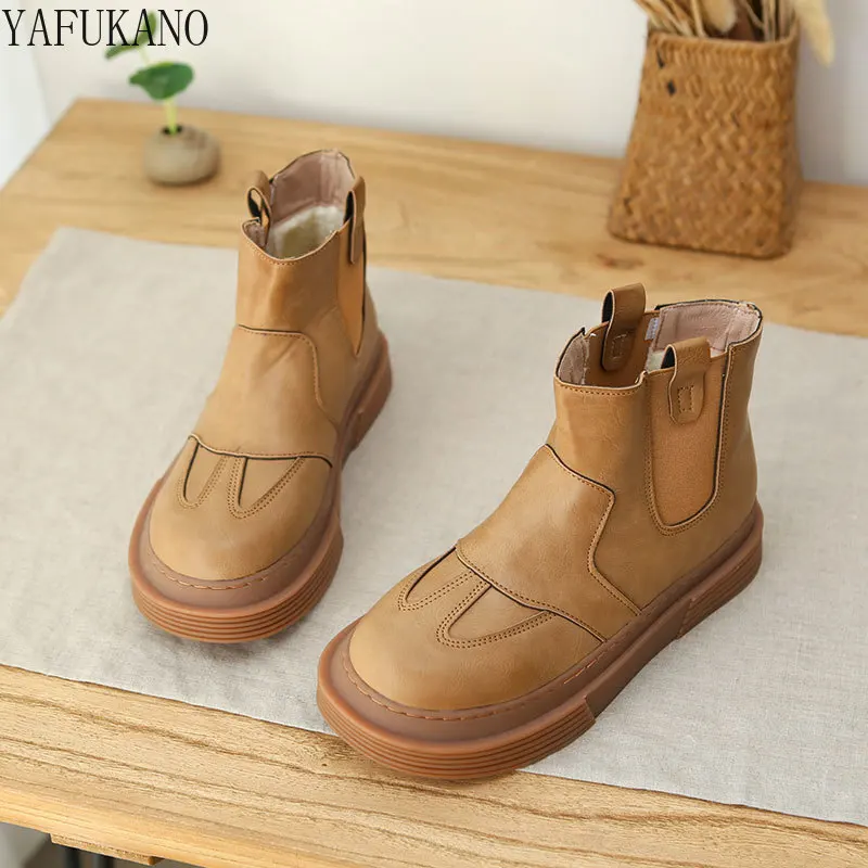 Literary Retro Small Leather Boots Mori Girl Handmade Big Head Thick-Soled Short Boots Soft-Soled Martin Boots Women Ankle Boots
Literary Retro Small Leather Boots Mori Girl Handmade Big Head Thick-Soled Short Boots Soft-Soled Martin Boots Women Ankle Boots
