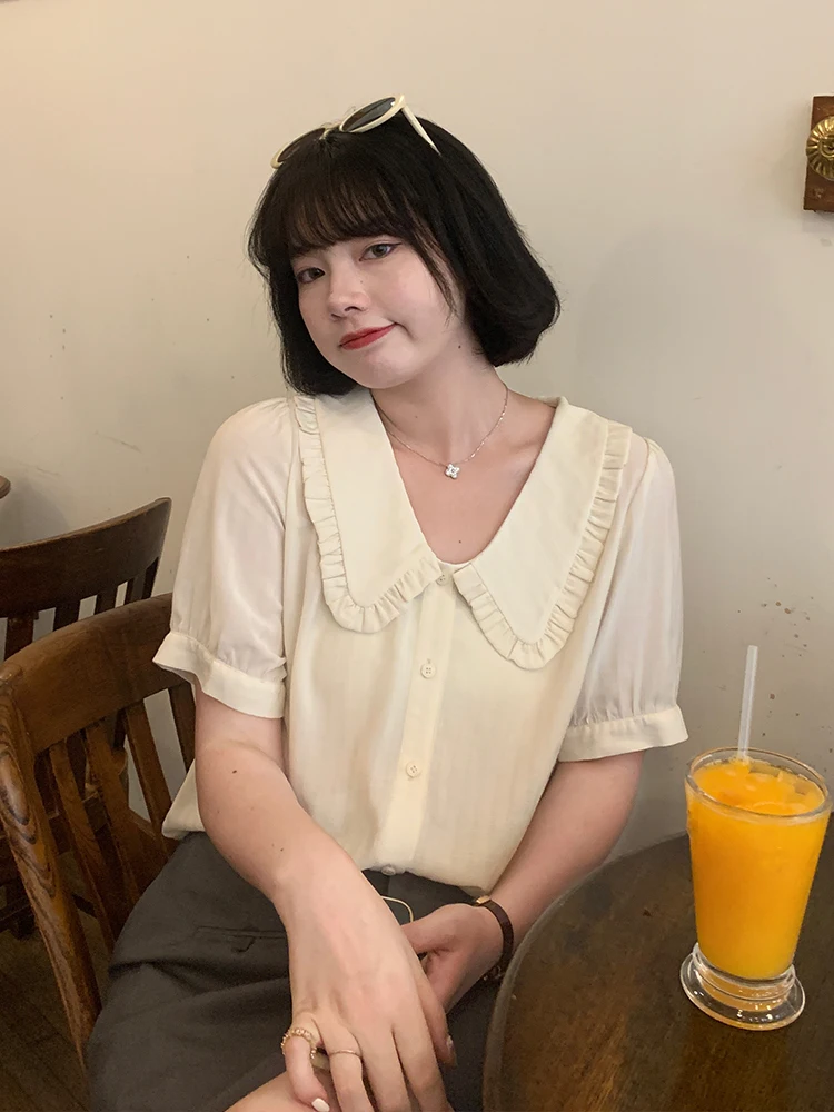 Women's Blouses And Shirts Chiefdom Fat Big Yards Led Lattice short-sleeved Shirt Female Doll Fat Mm Thin Summer Loose Show Thin
Women's Blouses And Shirts Chiefdom Fat Big Yards Led Lattice short-sleeved Shirt Female Doll Fat Mm Thin Summer Loose Show Thin