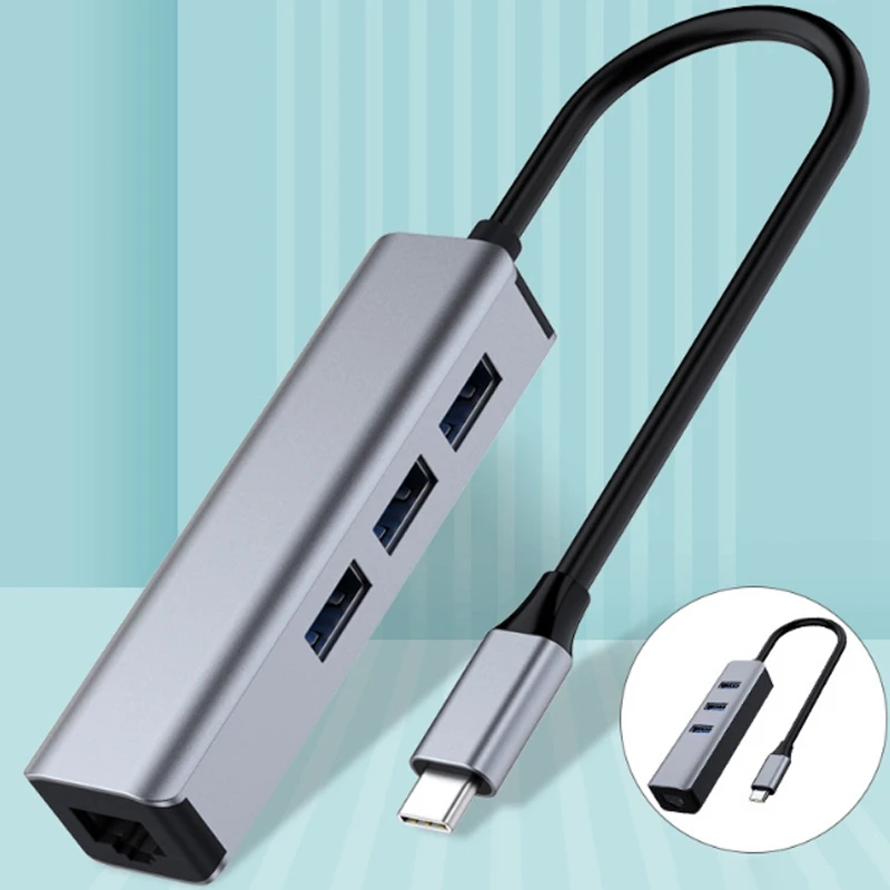 3 USB Ports Hub Splitter Ethernet RJ45 LAN Adapter Free Drive USB-C Splitter High-Speed USB 3.0 Ports Network Extender
3 USB Ports Hub Splitter Ethernet RJ45 LAN Adapter Free Drive USB-C Splitter High-Speed USB 3.0 Ports Network Extender