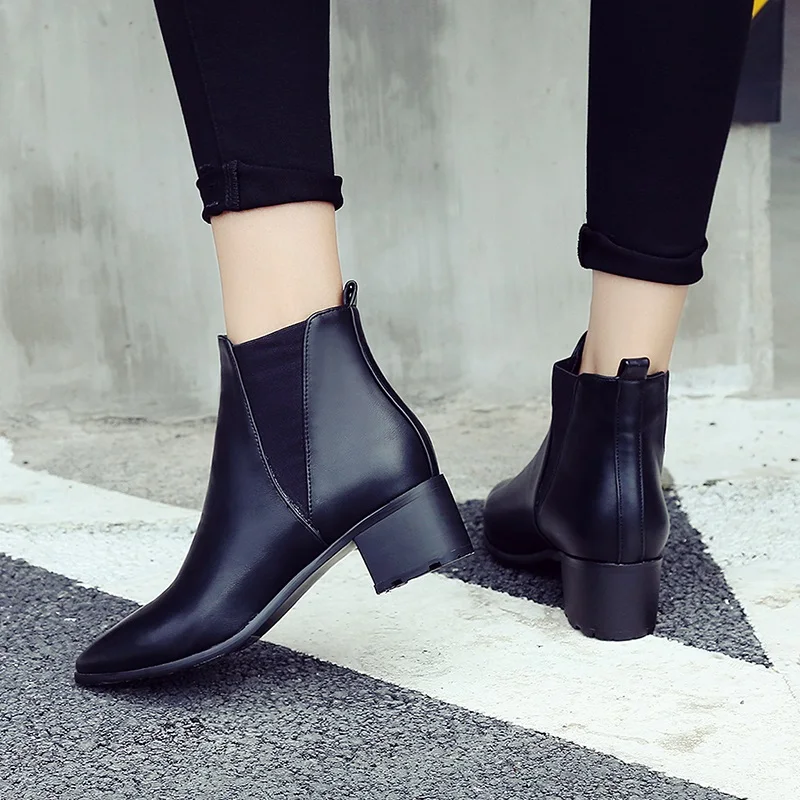 EGONERY Women Ankle Boots Retro Style Black Grey Color Pointed Toe Autumn Winter Woman Shoes Slip On Plus Size Fashion Booties
EGONERY Women Ankle Boots Retro Style Black Grey Color Pointed Toe Autumn Winter Woman Shoes Slip On Plus Size Fashion Booties