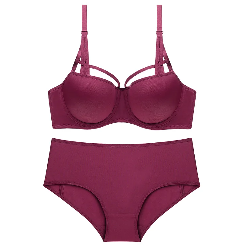 new simple underwear with thin upper and thick lower glossy surface, sexy thin belt bra suit, large size gathering bra
new simple underwear with thin upper and thick lower glossy surface, sexy thin belt bra suit, large size gathering bra