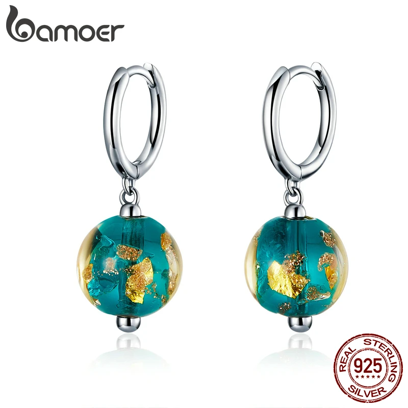 Серьги-подвески женские из серебра 925 пробы, с бусинами 
Серьги-подвески женские из серебра 925 пробы, с бусинами