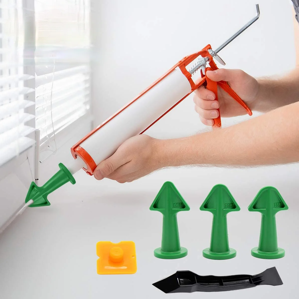 Caulking Nozzle Applicator Finishing Tool Spatula Plastic Glue Shovel Tile Brick Joints Convenient Floor Silicone Remover Clean
Caulking Nozzle Applicator Finishing Tool Spatula Plastic Glue Shovel Tile Brick Joints Convenient Floor Silicone Remover Clean