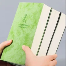 640 Pages Leather Notebook Thick Paper Bible Diary Book Notepad Horizontal Line Weekly Plan Writing Office School Supplies