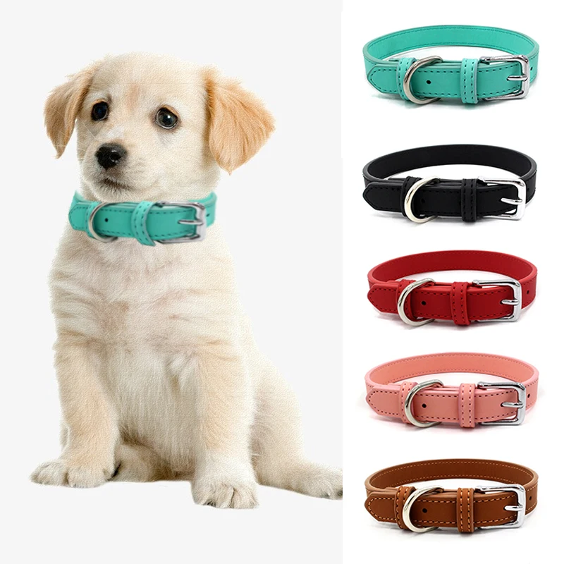 Adjustable Multi Color Pet PU Collars Fashionable Dog Safety Buckle Neck Ring Durable Pet Neck Strap Universal Pets Supplies 
Adjustable Multi Color Pet PU Collars Fashionable Dog Safety Buckle Neck Ring Durable Pet Neck Strap Universal Pets Supplies