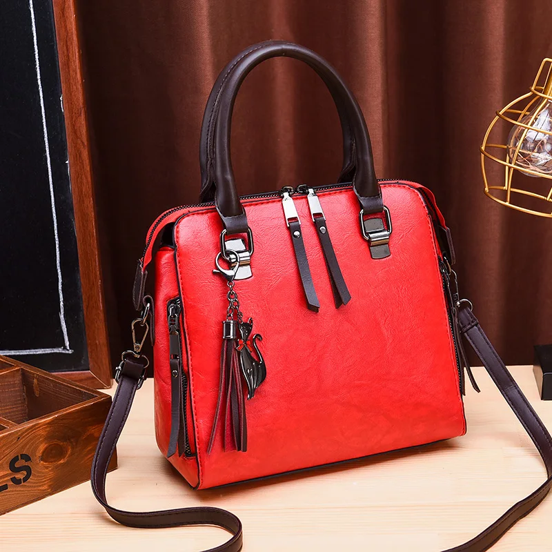 2021 New Vintage Cat Tassel Luxury High capacity Handbag Women Bags Double Zipper Crossbody Bags Shoulder Bag Casual Shell Tote
2021 New Vintage Cat Tassel Luxury High capacity Handbag Women Bags Double Zipper Crossbody Bags Shoulder Bag Casual Shell Tote