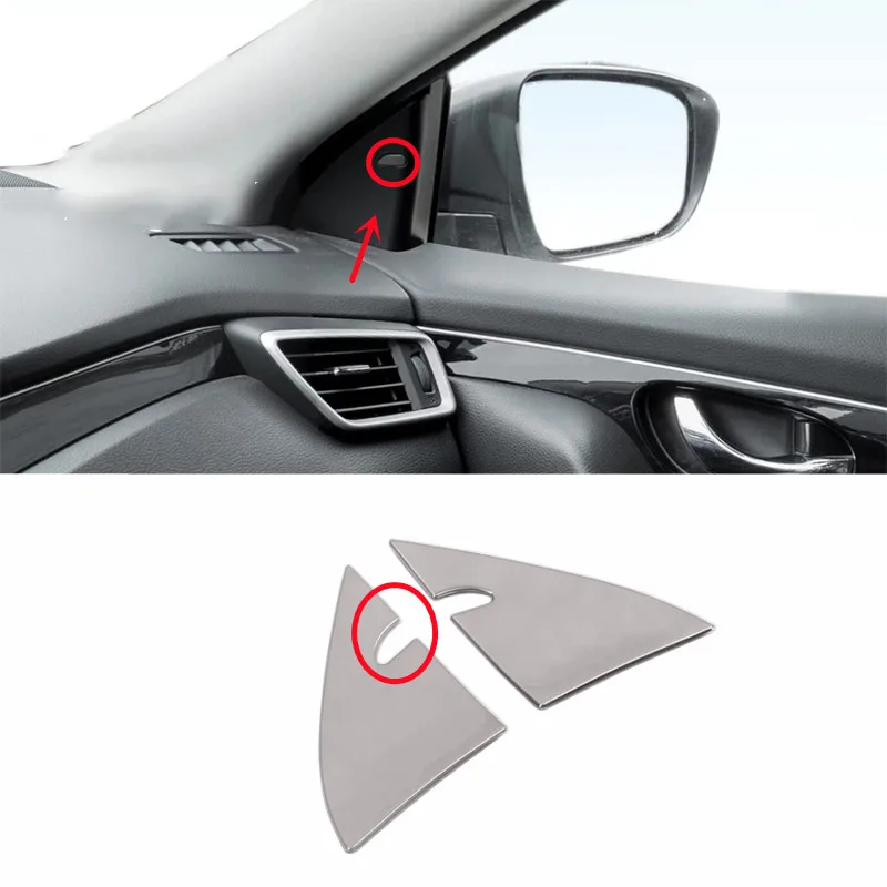 Stainless steel Trim Accessories for Nissan Qashqai J11 2015 2016 2017-2019 Car Front Inner Triangle speaker audio horn Cover
Stainless steel Trim Accessories for Nissan Qashqai J11 2015 2016 2017-2019 Car Front Inner Triangle speaker audio horn Cover