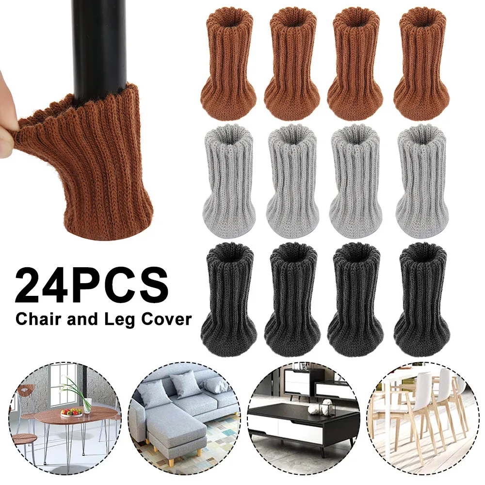 24PCS Knitted Chair Leg Socks Furniture Table Feet Leg Floor Protectors Covers Floor Protection Pads Moving Noise Reduction
24PCS Knitted Chair Leg Socks Furniture Table Feet Leg Floor Protectors Covers Floor Protection Pads Moving Noise Reduction