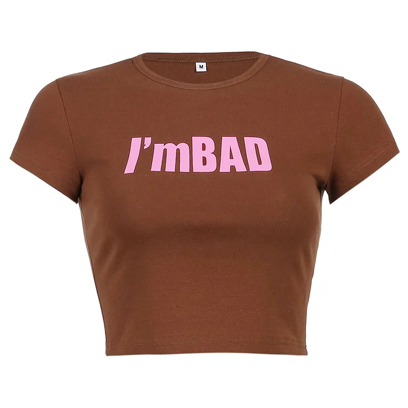 2021 New Women's Letter Printing Round Neck Short-sleeved T-shirt Women's Umbilical Slim Bottoming Top
2021 New Women's Letter Printing Round Neck Short-sleeved T-shirt Women's Umbilical Slim Bottoming Top