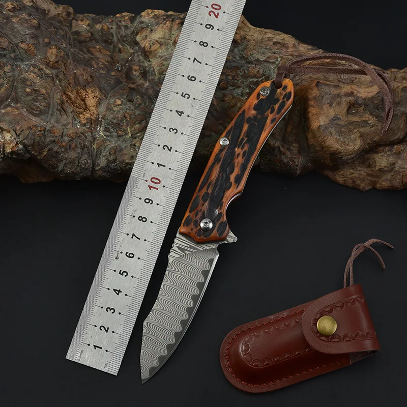 Exquisite Gift Knife Damascus Steel Folding Knife Multifunctional Self-defense Portable Folding knife
Exquisite Gift Knife Damascus Steel Folding Knife Multifunctional Self-defense Portable Folding knife