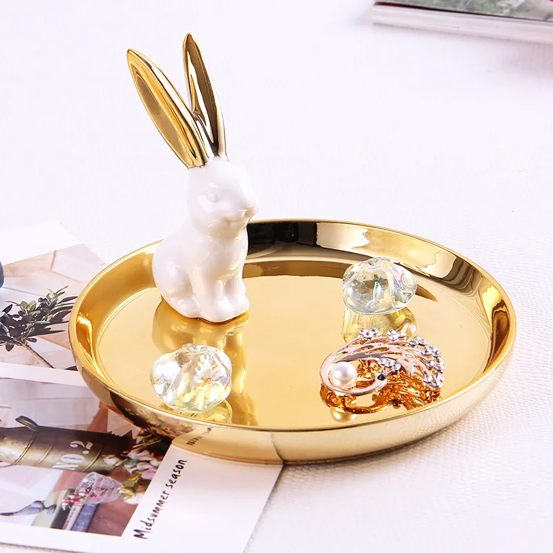Ceramic Rabbit Decorative Dish Plate Porcelain Jewelry Dish Necklace Ring Tray Storage Trinket Vanity Dish Wedding Home Dec
Ceramic Rabbit Decorative Dish Plate Porcelain Jewelry Dish Necklace Ring Tray Storage Trinket Vanity Dish Wedding Home Dec