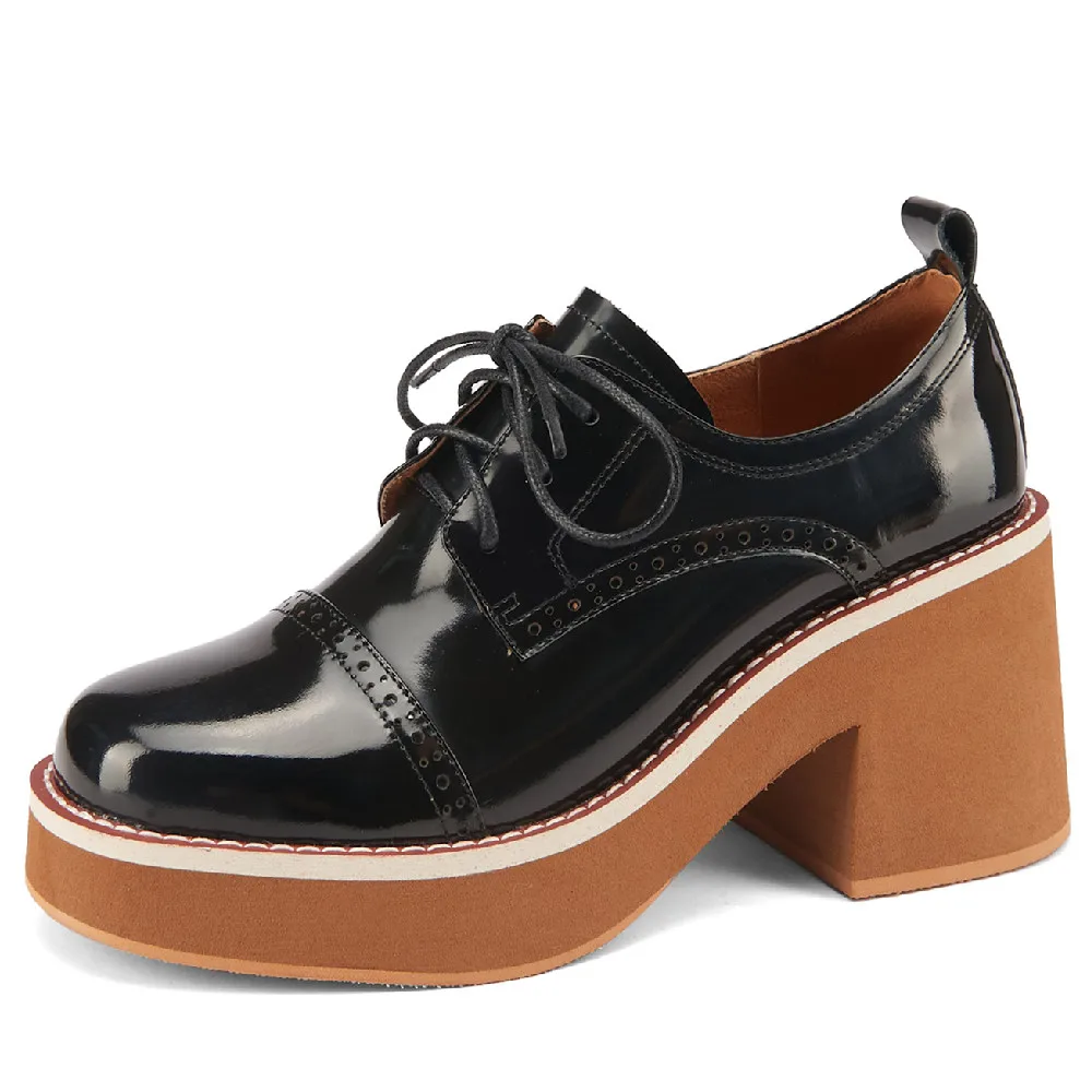 Туфли-оксфорды женские из натуральной кожи, на платформе, на массивном каблуке
Туфли-оксфорды женские из натуральной кожи, на платформе, на массивном каблуке