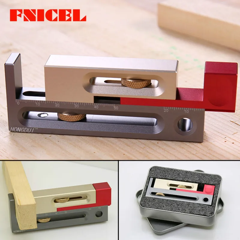 Woodworking Gap Gauge Regulator Aluminum Alloy Measuring Block Line Ruler Sawtooth Marking Tool
Woodworking Gap Gauge Regulator Aluminum Alloy Measuring Block Line Ruler Sawtooth Marking Tool