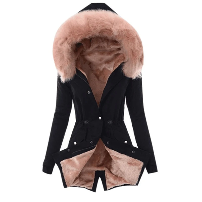 Coat Jacket Women Fur Collar Fluffy Hooded Winter UK Parka Outwear Overcoat Warm
Coat Jacket Women Fur Collar Fluffy Hooded Winter UK Parka Outwear Overcoat Warm