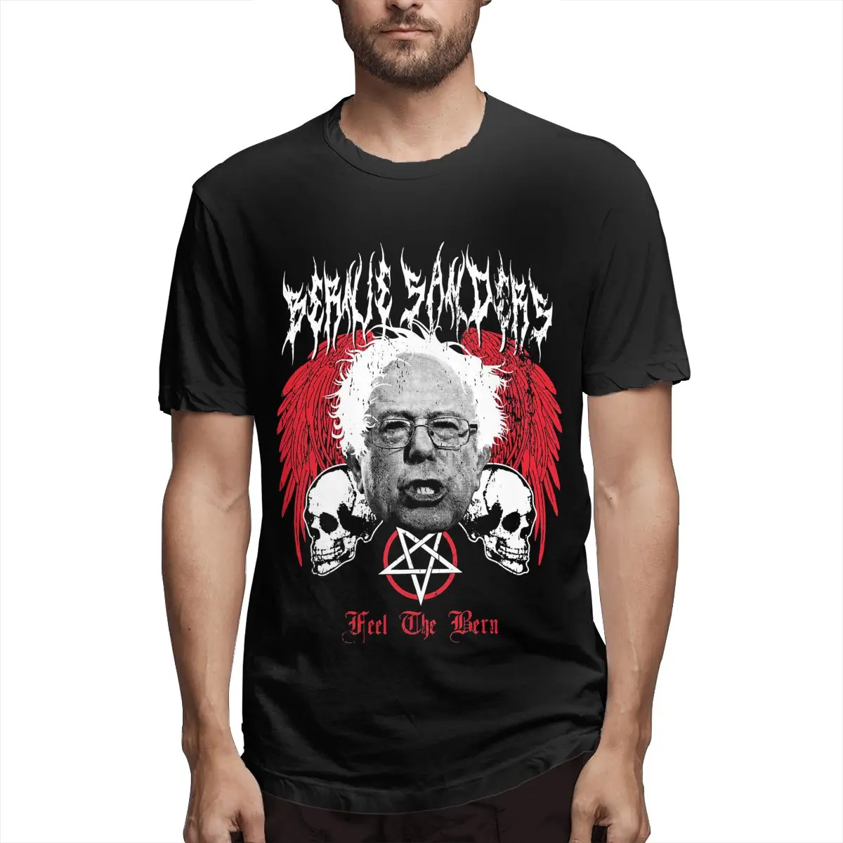 Bernie Sanders FEEL THE BERN Heavy Metal Bernie Sanders Classic Tees Short Sleeve Round Neck T-Shirt Cotton Printed Clothes
Bernie Sanders FEEL THE BERN Heavy Metal Bernie Sanders Classic Tees Short Sleeve Round Neck T-Shirt Cotton Printed Clothes