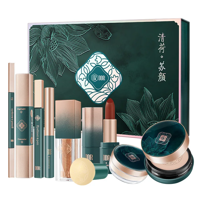 Makeup Cosmetic Set Mushroom Cushion Bb Cream Lipstick Eye Shadow Eyebrow Pencil Mascara Set Powder Liquid Eyeliner Make Up Kit
Makeup Cosmetic Set Mushroom Cushion Bb Cream Lipstick Eye Shadow Eyebrow Pencil Mascara Set Powder Liquid Eyeliner Make Up Kit