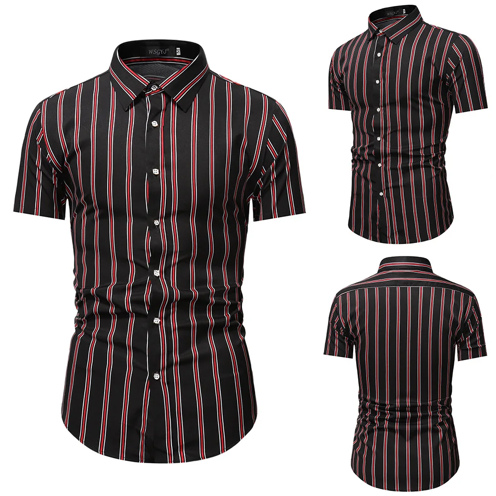 2021 Men's striped shirt large size new business style casual summer short-sleeved shirt slim shirt male plaid shirt
2021 Men's striped shirt large size new business style casual summer short-sleeved shirt slim shirt male plaid shirt