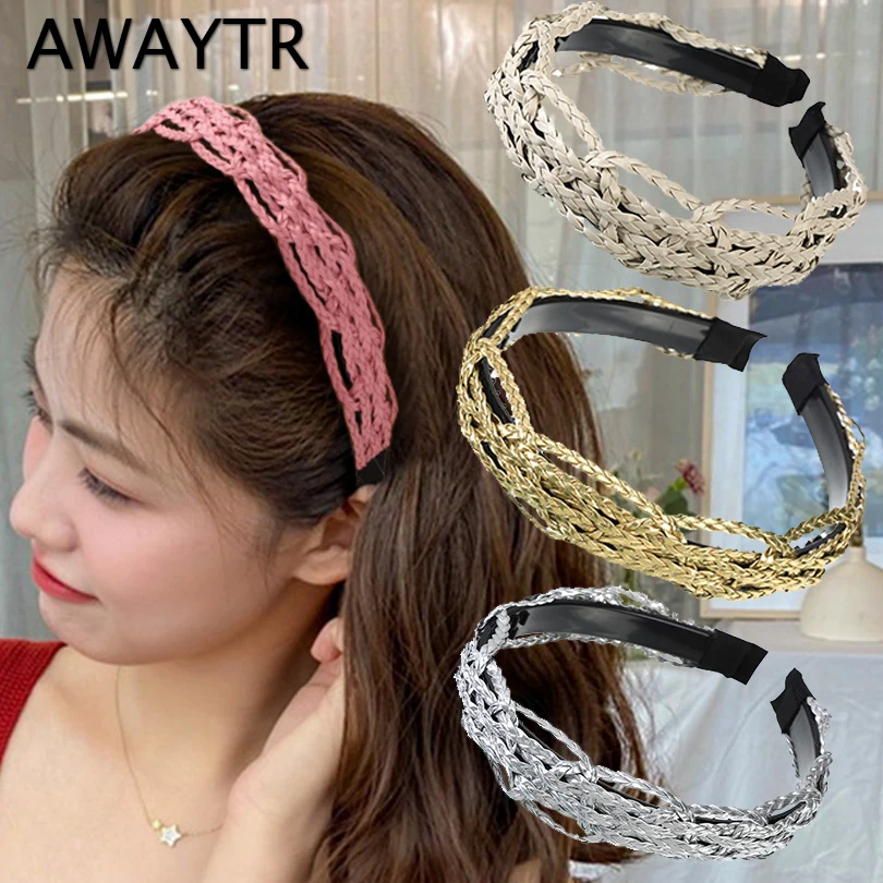 Ободок для волос женский AWAYTR, кожаный, плетеный, однотонный, 8 цветов, s
Ободок для волос женский AWAYTR, кожаный, плетеный, однотонный, 8 цветов, s