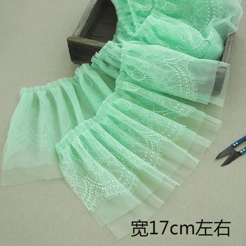 1M Pleated High Quality Wedding Dress Lace Fabric Green Applique Ribbon Embroidery Lace Fabric Voile Lace Trim Sewing Craft QZ28
1M Pleated High Quality Wedding Dress Lace Fabric Green Applique Ribbon Embroidery Lace Fabric Voile Lace Trim Sewing Craft QZ28