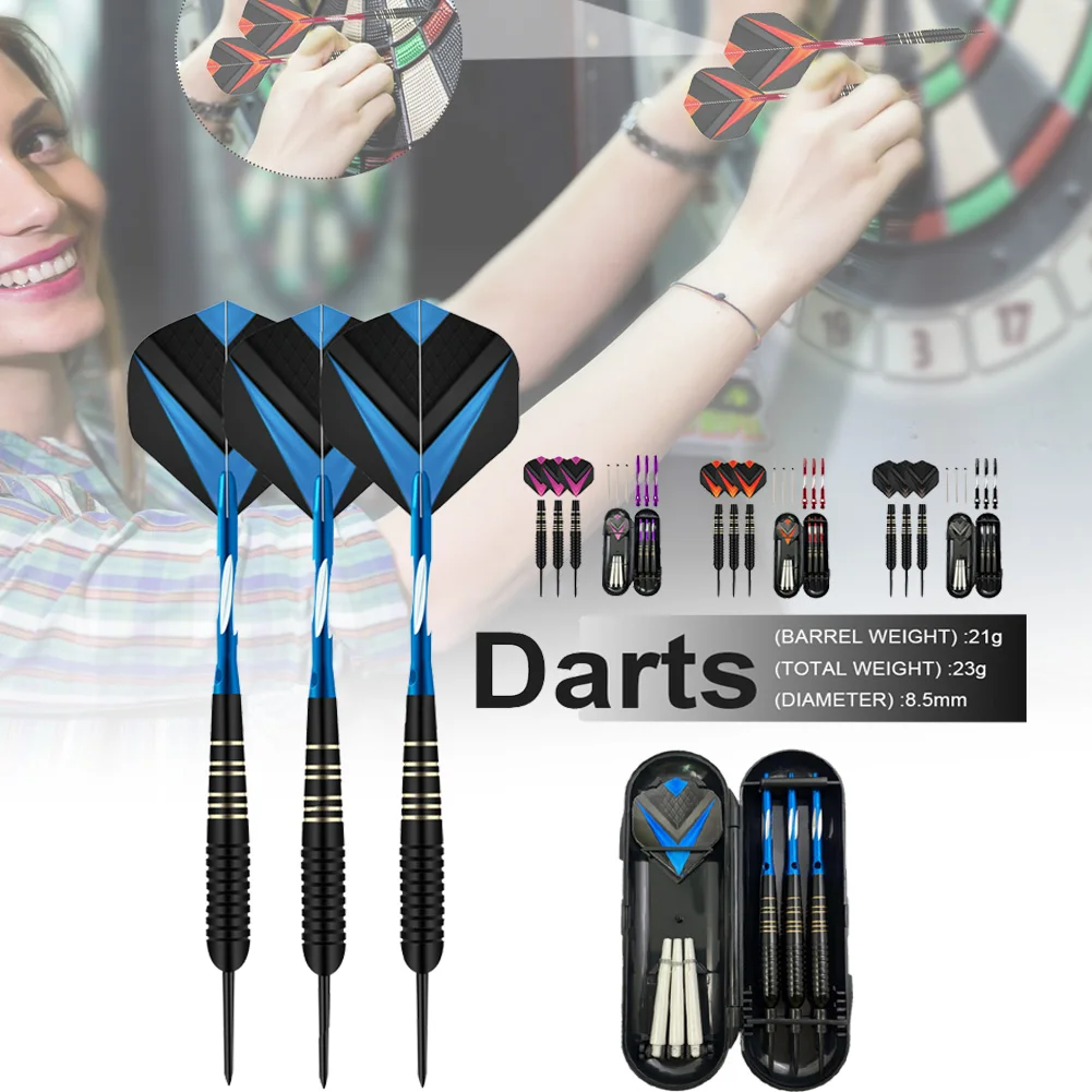 9 PCS Steel Tip Darts Set Dart Tips Hobby Toy for Dartboard with Brass Barrels Flights Gift Case for Beginners Professionals
9 PCS Steel Tip Darts Set Dart Tips Hobby Toy for Dartboard with Brass Barrels Flights Gift Case for Beginners Professionals