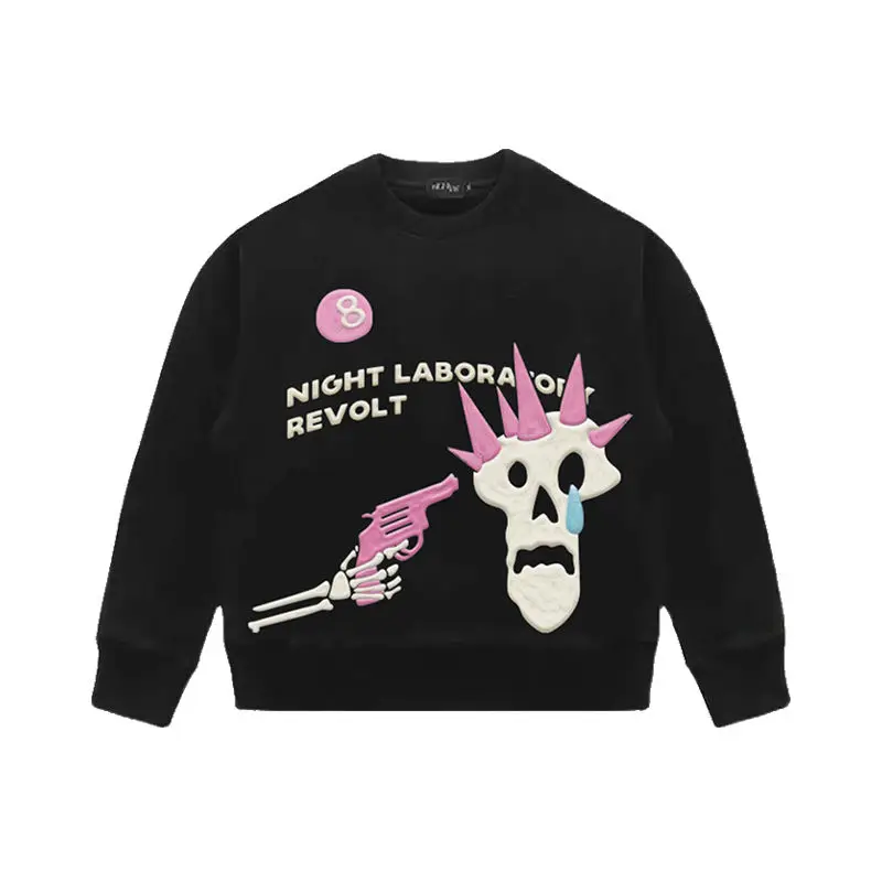 Women Y2K Punk Skull Print Women Hoodie Vintage Streetwear Oversize Black Hooded Sweashirts Female High Street O-neck Pullovers
Women Y2K Punk Skull Print Women Hoodie Vintage Streetwear Oversize Black Hooded Sweashirts Female High Street O-neck Pullovers
