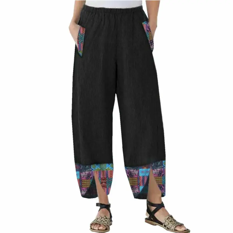 Women Wide Leg Floral Pocket Boho Harem Pants Loose Casual Holiday Elastic Waist Trousers
Women Wide Leg Floral Pocket Boho Harem Pants Loose Casual Holiday Elastic Waist Trousers