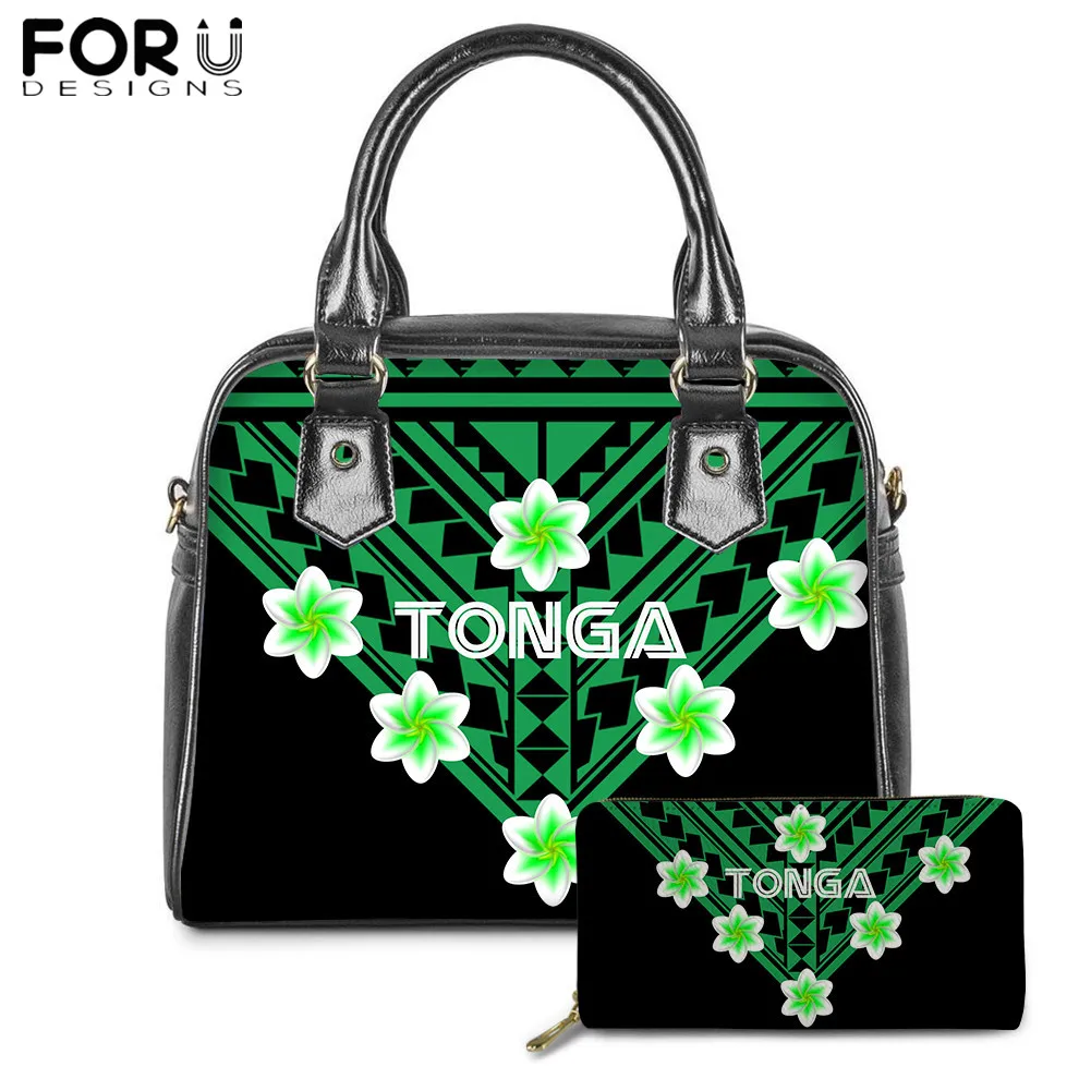 FORUDESIGNS Ladies High Quality Zipper Polynesian Tonga Tribe Printed Hawaiian Plumeria Flowers Style Elegant Handbag&Purse Sets
FORUDESIGNS Ladies High Quality Zipper Polynesian Tonga Tribe Printed Hawaiian Plumeria Flowers Style Elegant Handbag&Purse Sets