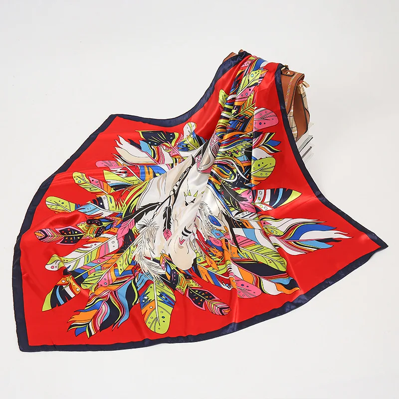 Women 90x90cm Silk Scarf Scarves Luxury Brand Square Scarf Female Printed Head Hijab Women Satin Scarf Foulard Bandana women
Women 90x90cm Silk Scarf Scarves Luxury Brand Square Scarf Female Printed Head Hijab Women Satin Scarf Foulard Bandana women