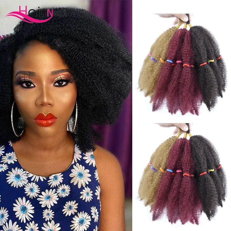 Hair Nest Afro kinky curly Twist Crochet Braids Synthetic soft braiding hair For Black Women hair Extensions Blonde
Hair Nest Afro kinky curly Twist Crochet Braids Synthetic soft braiding hair For Black Women hair Extensions Blonde