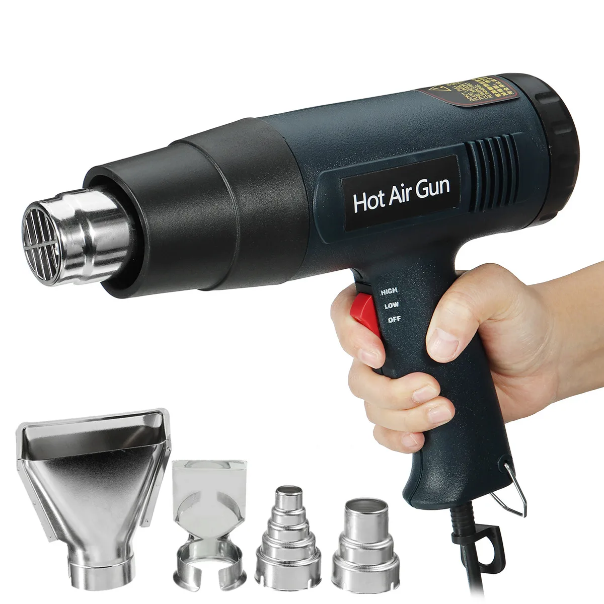 2000W 220V EU Industrial Hot Air Gun Heater Temperature Adjustable Heat Gun Paint Stripper 4 Nozzles Power Tools LCD Display
2000W 220V EU Industrial Hot Air Gun Heater Temperature Adjustable Heat Gun Paint Stripper 4 Nozzles Power Tools LCD Display