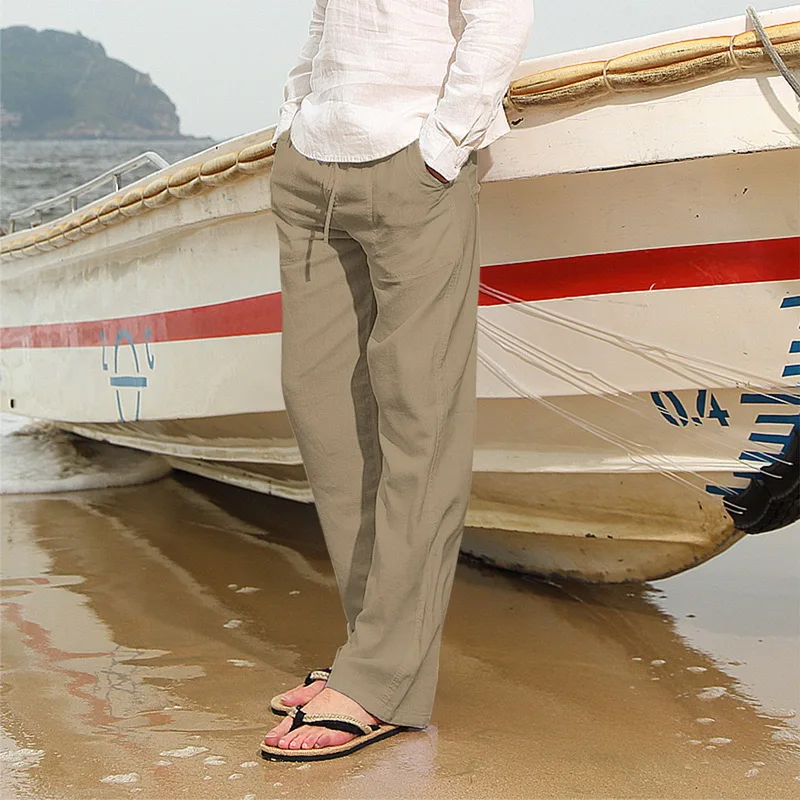 Men Casual Cotton Linen Wed Leg thai fisherman Loose Long Pant White Black Solid Color Autumn Summer Plus Size S-3XL
Men Casual Cotton Linen Wed Leg thai fisherman Loose Long Pant White Black Solid Color Autumn Summer Plus Size S-3XL