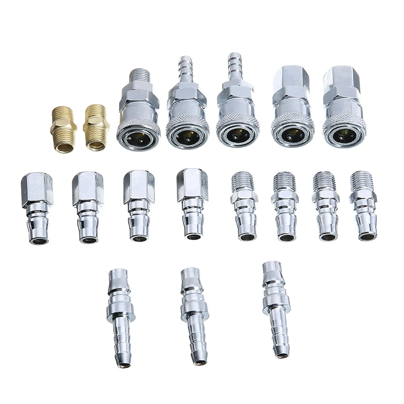 18pcs Stainless Steel Pneumatic Quick Coupling Quick Connector Nitto Style Air Compressor Connector Pneumatic Tools
18pcs Stainless Steel Pneumatic Quick Coupling Quick Connector Nitto Style Air Compressor Connector Pneumatic Tools
