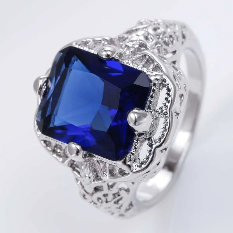 Classic Large Square Blue Zircon Rings For Women Lace Engraving Luxury Jewelry Geometric Couple Wedding Rings Whole sale H558
Classic Large Square Blue Zircon Rings For Women Lace Engraving Luxury Jewelry Geometric Couple Wedding Rings Whole sale H558