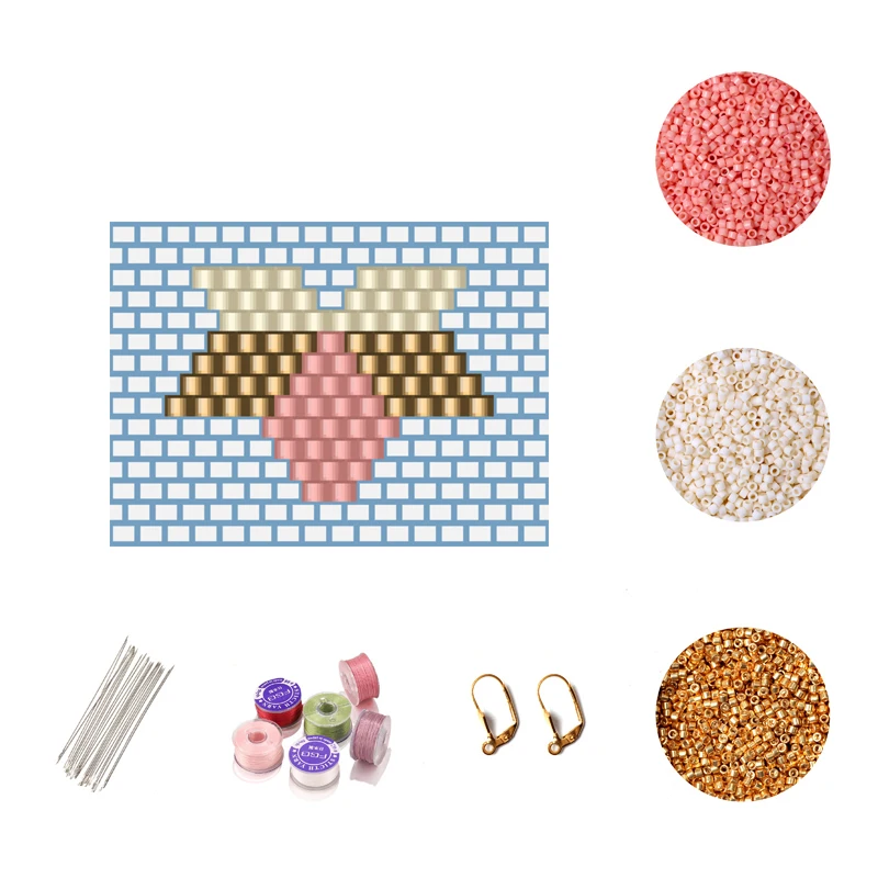 FAIRYWOO Delica Geometric Earrings DIY Beads Kit Handmade Miyuki Bead Drop Earring For Women Luxury Design Friendship Pink Gifts
FAIRYWOO Delica Geometric Earrings DIY Beads Kit Handmade Miyuki Bead Drop Earring For Women Luxury Design Friendship Pink Gifts