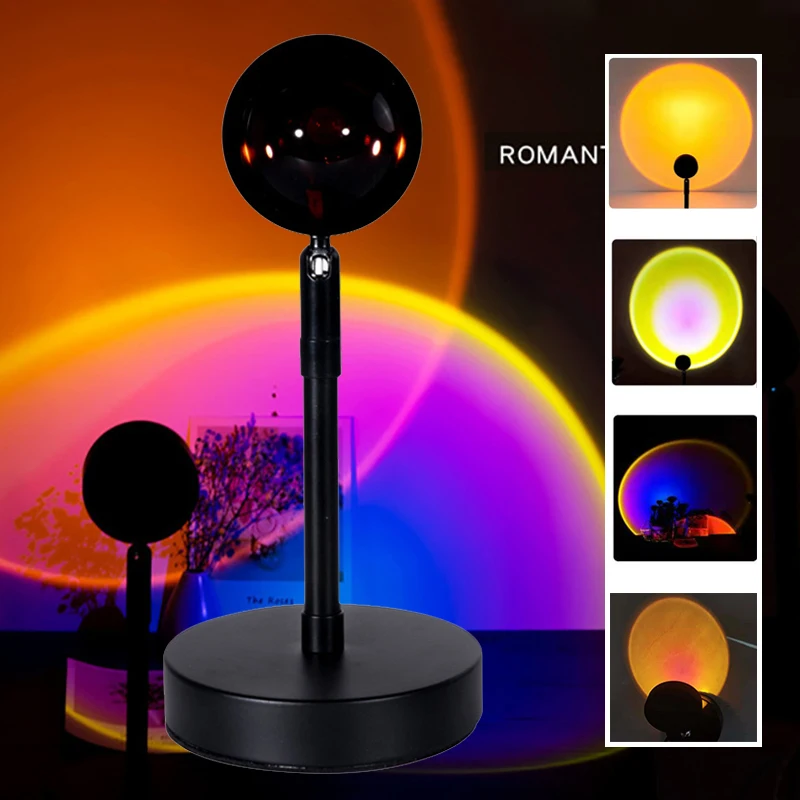 LED Night Light Rainbow Sunset Red Projector Lamp Home Live Coffee Shop Background Wall Colorful Decoration Atmosphere Lamp
LED Night Light Rainbow Sunset Red Projector Lamp Home Live Coffee Shop Background Wall Colorful Decoration Atmosphere Lamp