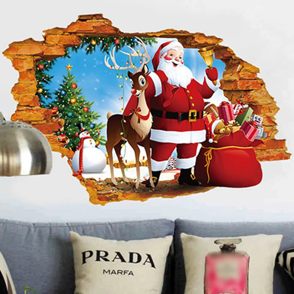 3D Christmas Wall Stickers Removable Xmas Glass Decals Clings For Home Decor Window Glass Decoration Wall Decal Christmas Decor
3D Christmas Wall Stickers Removable Xmas Glass Decals Clings For Home Decor Window Glass Decoration Wall Decal Christmas Decor