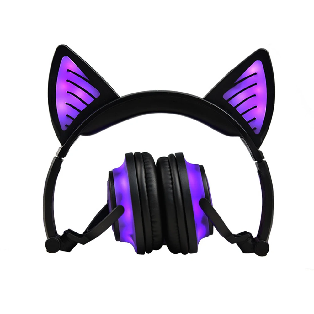 Bluetooth Headphones Cat Ear LED Light Up Wireless Foldable Headphones with 3.5mm AUX Cable
Bluetooth Headphones Cat Ear LED Light Up Wireless Foldable Headphones with 3.5mm AUX Cable