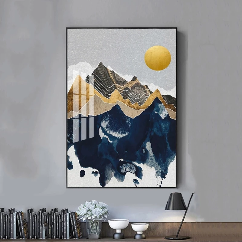 Modular Canvas Painting Home Decor Golden Mountain Picture Modern Printed Landscape Posters Indoor Living Room Wall Art No Frame
Modular Canvas Painting Home Decor Golden Mountain Picture Modern Printed Landscape Posters Indoor Living Room Wall Art No Frame