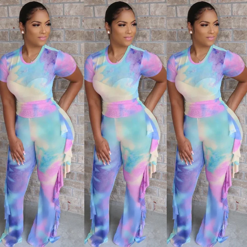 2020 summer hot sale Tie-dyed round neck short sleeves top and leggings 2 pieces set casual lady fashion tracksuits
2020 summer hot sale Tie-dyed round neck short sleeves top and leggings 2 pieces set casual lady fashion tracksuits