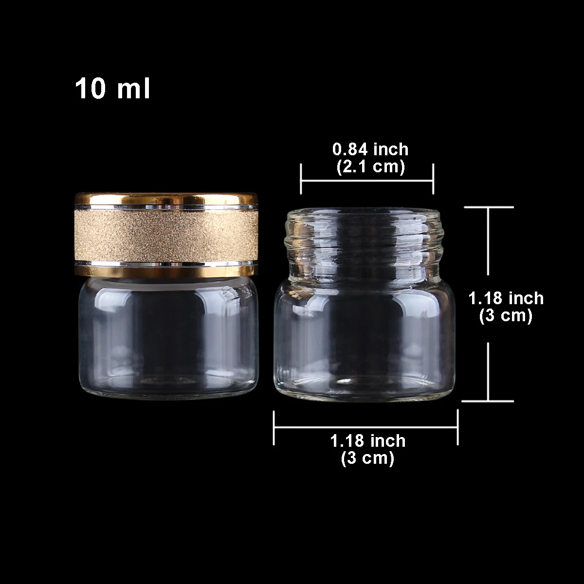 5 шт., стеклянные мини-бутылочки с золотыми матовыми колпачками, 10 мл, CHZHG
5 шт., стеклянные мини-бутылочки с золотыми матовыми колпачками, 10 мл, CHZHG