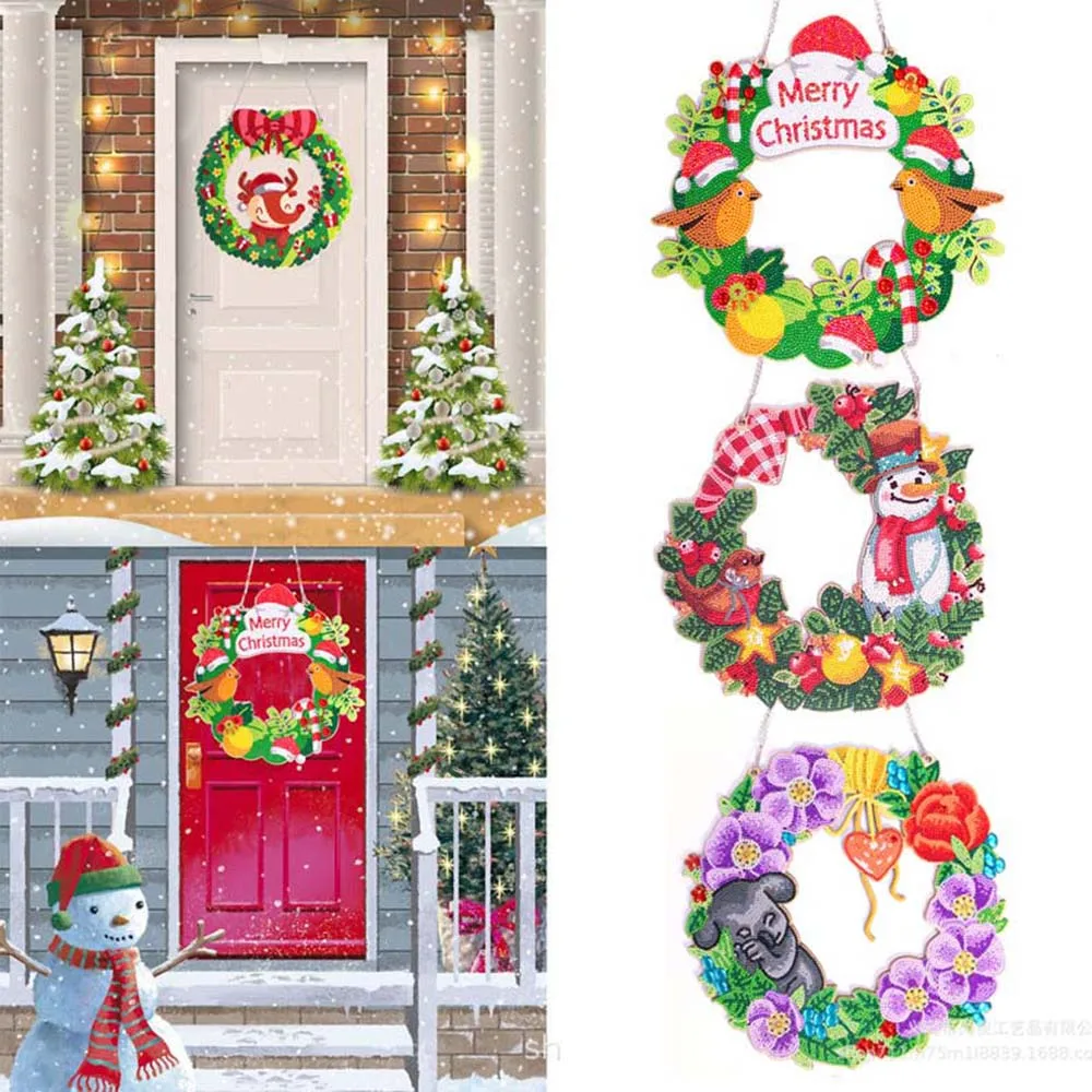 5D DIY Diamond painting Wreath Christmas Kit Art Crystal Wreath Door Window Pendant Christmas Decoration Handicraft Gifts
5D DIY Diamond painting Wreath Christmas Kit Art Crystal Wreath Door Window Pendant Christmas Decoration Handicraft Gifts