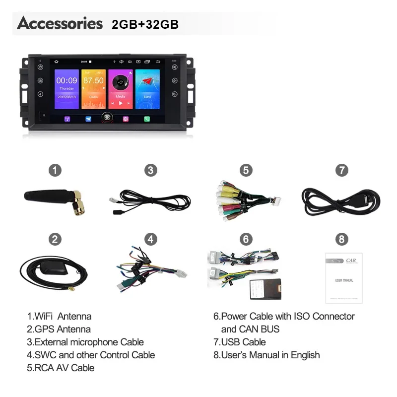 Eunavi Android 10 Car Multimedia Radio GPS Audio For Jeep Cherokee Compass Commander Wrangler Dodge Caliber Chrysler C300 NO DVD
Eunavi Android 10 Car Multimedia Radio GPS Audio For Jeep Cherokee Compass Commander Wrangler Dodge Caliber Chrysler C300 NO DVD