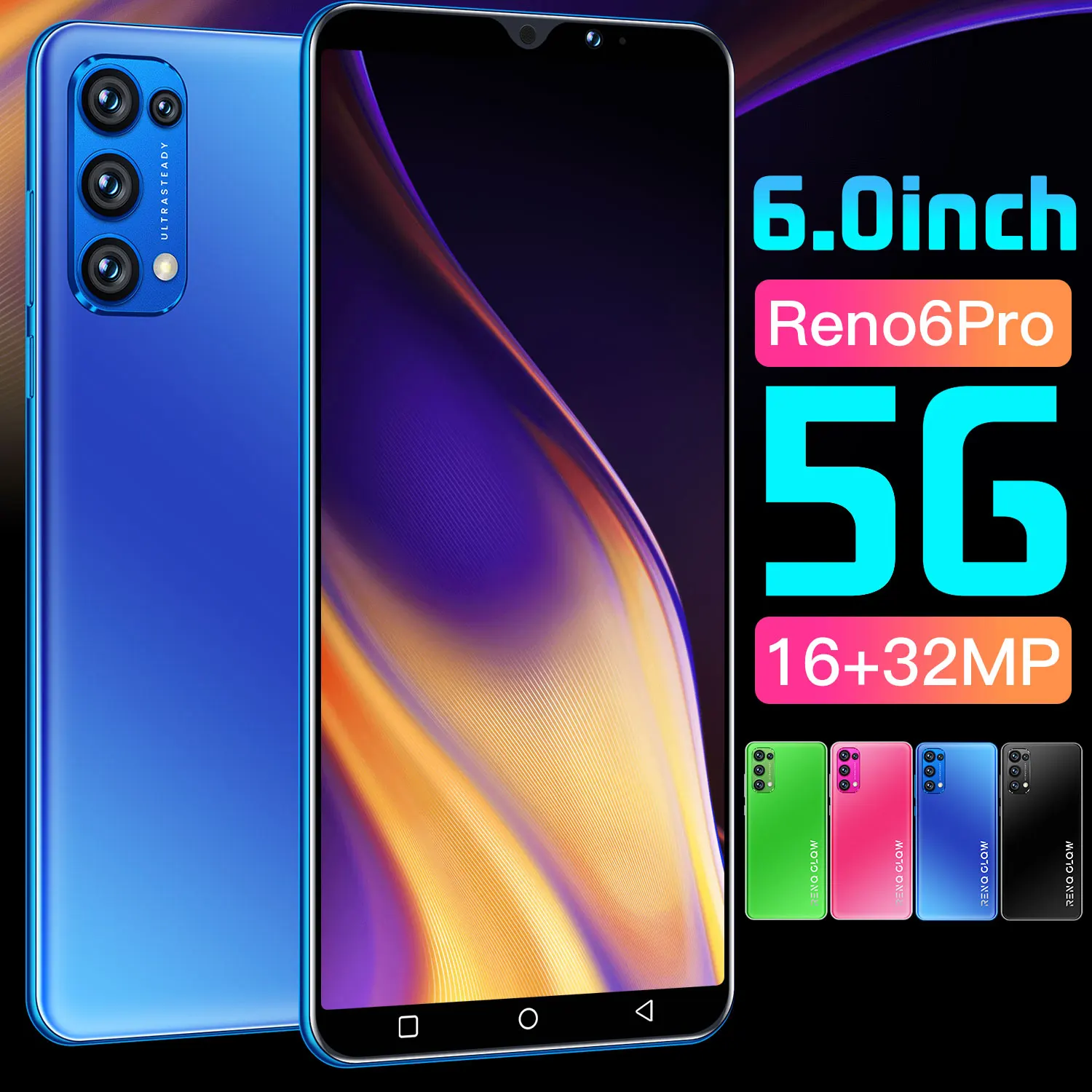 2021 Global Smartphone Hot Sale Rino6 Pro 10Core MTK6889 6.0Inch Mobile Phone 5G 12+256G 16MP+32MP 6800MAH Finger Face ID
2021 Global Smartphone Hot Sale Rino6 Pro 10Core MTK6889 6.0Inch Mobile Phone 5G 12+256G 16MP+32MP 6800MAH Finger Face ID