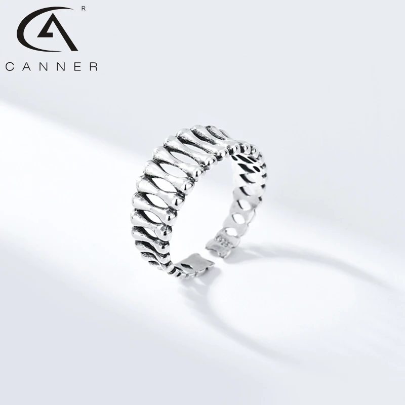 CANNER Real 925 Sterling Silver Finger Rings For Women Creative Bone Thai Silver Fine Jewelry Rings Wedding Bands Anillos Rings
CANNER Real 925 Sterling Silver Finger Rings For Women Creative Bone Thai Silver Fine Jewelry Rings Wedding Bands Anillos Rings