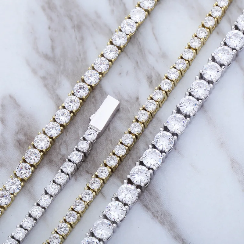 New Spring Buckle 1 Row CZ Stone Bling Iced Out Tennis Chain Chokers Necklaces for Women Men Hip Hop Rapper Jewelry Gold Color
New Spring Buckle 1 Row CZ Stone Bling Iced Out Tennis Chain Chokers Necklaces for Women Men Hip Hop Rapper Jewelry Gold Color