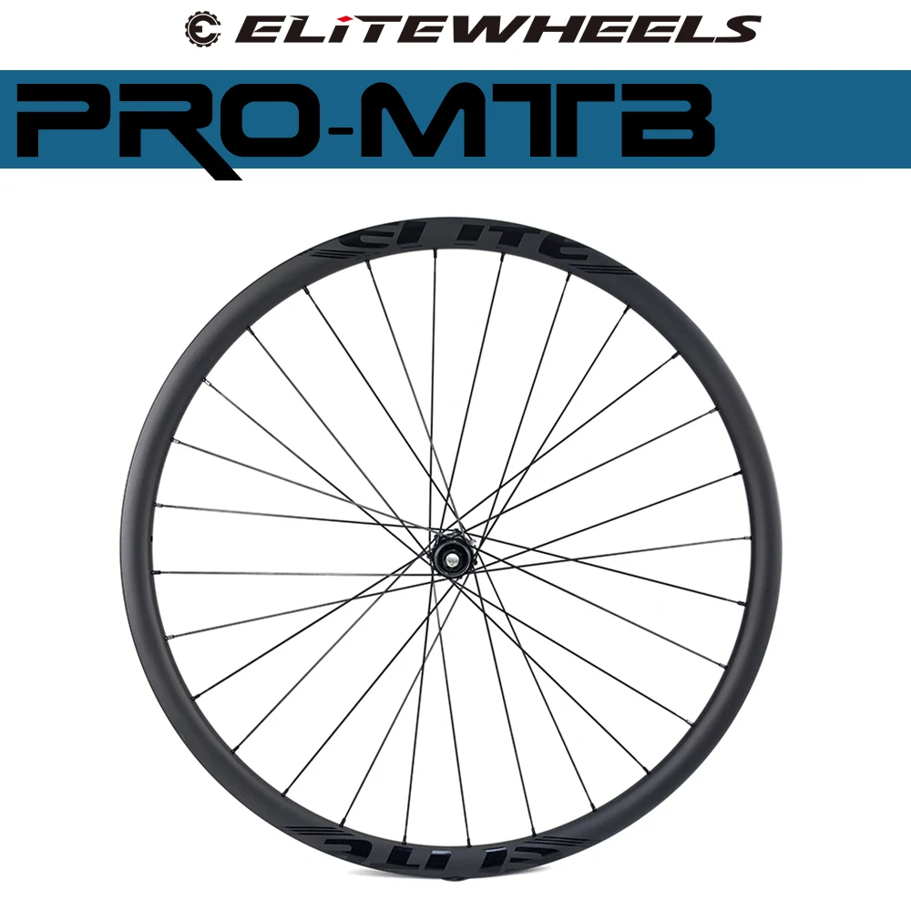 

ELITEWHEELS 29er PRO MTB Carbon Wheelset Ratchet System 36T Hub XC AM 36x24mm Hookless Asymmetric For Cross Country All Mountain